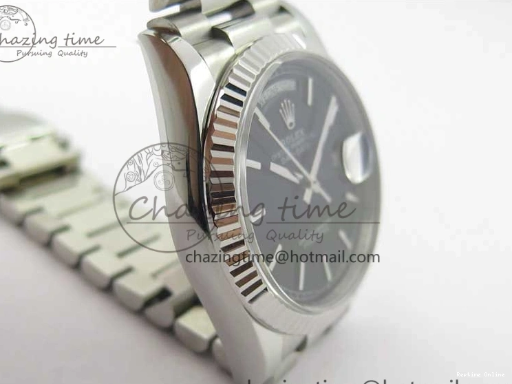 1218 Day-Date 36 SS 128239 Bp Maker Best Edition Black Dial on President Bracelet TimelessDesign 3151